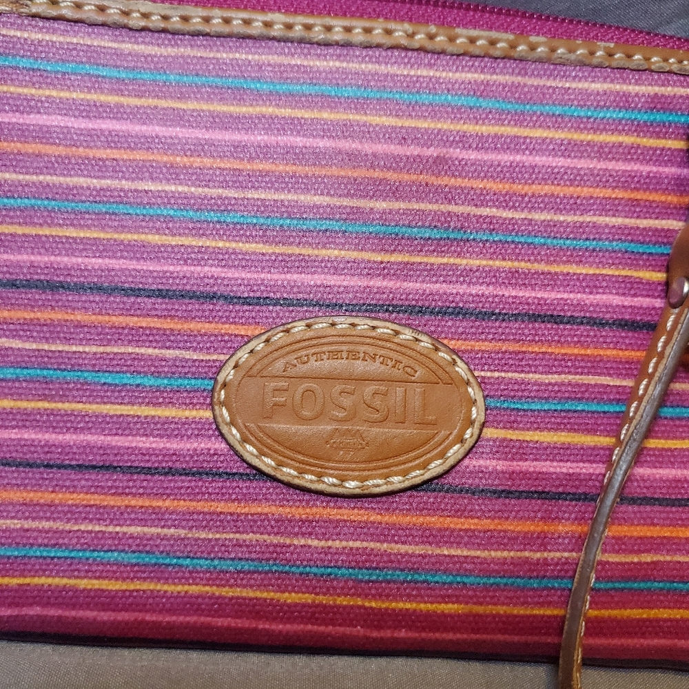 Fossil Key Per Keyper Multicolored Zip Wristlet W… - image 2